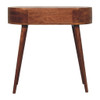 Rounded Small Console Table - Walnut