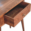 Rounded Small Console Table - Walnut