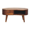 Mini Chesnut Wave Coffee Table - Chestnut