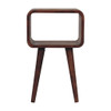 Mini Curved Open Nightstand - Caramel