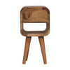 Extra Mini Curve Lower Bedside Table - Oak