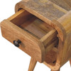 Extra Mini Curve Lower Bedside Table - Oak