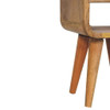 Extra Mini Curve Lower Bedside Table - Oak