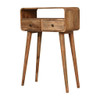 Mini Curved Console Table - Oak