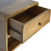 Floating Curve Open Slot Nightstand - Oak