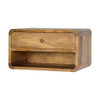 Floating Curve Open Slot Nightstand - Oak