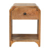 Newton - Mini Nightstand With A Drawer And Open Shelf - Beige Brown