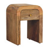 Darcy - Mini Nightstand With Curved Edges - Beige