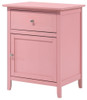 Chic Transitional Nightstand - Pink