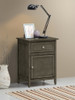 Chic Transitional Nightstand - Gray