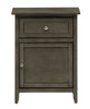 Chic Transitional Nightstand - Gray