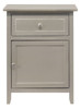 Chic Transitional Nightstand - Silver Champagne