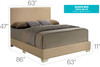 Queen Bed For Relaxed Spaces Casual - Beige