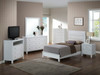 Twin Bed Contemporary - Elegant White