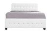 Queen Bed Elegant Transitional - White