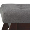Draper - Mid Century Tufted Ottoman Bench - Slate Gray