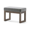 Milltown - Footstool Small Ottoman Bench - Gray