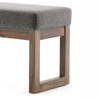 Milltown - Footstool Small Ottoman Bench - Gray
