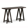 Sawhorse - Console Sofa Table - Dark Chestnut Brown