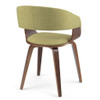 Lowell - Bentwood Dining Chair - Acid Green / Dark Brown