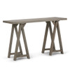 Sawhorse - Console Sofa Table - Distressed Gray