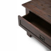 Monroe - Square Coffee Table - Distressed Charcoal Brown