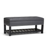 Lomond - Storage Ottoman Bench - Stone Gray