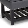 Lomond - Storage Ottoman Bench - Stone Gray