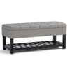 Saxon - Storage Ottoman Bench - Dove Gray