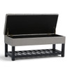 Saxon - Storage Ottoman Bench - Dove Gray