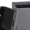 Rockwood - Cube Storage Ottoman With Tray - Slate Gray