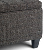 Harrison - Coffee Table Storage Ottoman - Ebony