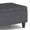 Harrison - Small Coffee Table Storage Ottoman - Slate Gray
