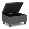 Harrison - Small Coffee Table Storage Ottoman - Slate Gray