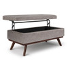 Owen - Lift Top Large Coffee Table Storage Ottoman - Distressed Gray