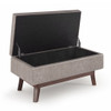 Owen - Small Rectangular Storage Ottoman - Distressed Gray Taupe