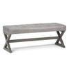 Salinger - Large Ottoman Bench - Distressed Gray Taupe