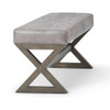 Salinger - Large Ottoman Bench - Distressed Gray Taupe