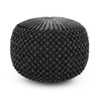 Renee - Round Pouf - Slate Gray