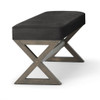 Salinger - Large Ottoman Bench - Distressed Black