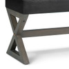 Salinger - Large Ottoman Bench - Distressed Black