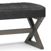 Salinger - Large Ottoman Bench - Distressed Black