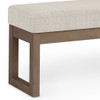 Milltown - Large Ottoman Bench - Platinum