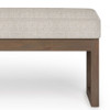 Milltown - Large Ottoman Bench - Platinum