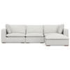 Jasmine - 3 Seater Sofa And Ottoman - Gray