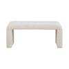 Modern Boucle Waterfall Bench - Cream