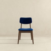 Carlos - Solid Back Side Chair (Set of 2) - Brown / Navy Blue
