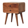 Curved Bedside Table - Caramel