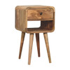 Mini Curve Lower Nightstand - Oak