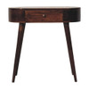 Rounded Small Console Table - Caramel